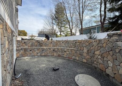 Stone Retaining Wall Construction in Norwalk, CT by AV Masonry, LLC.